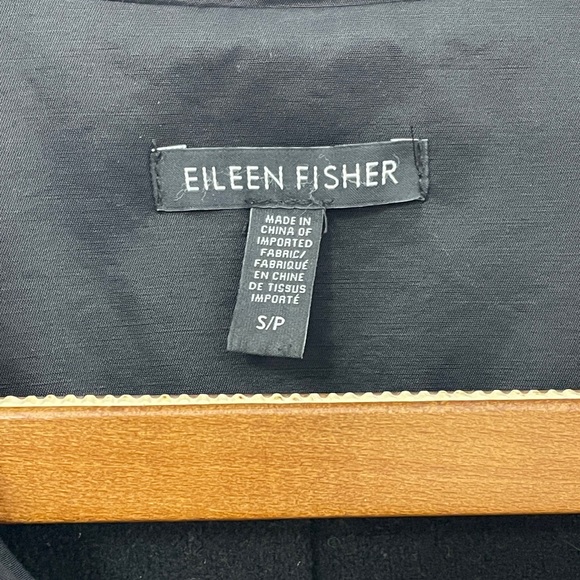 Eileen Fisher Black Organic Cotton Nylon Hooded Jacket - Picture 14 of 16